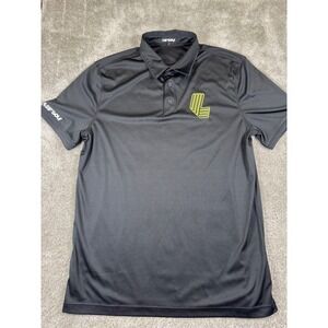 LIV Golf Mens Black Performance Polo Shirt Short Sleeve Size L LA-5SPO105